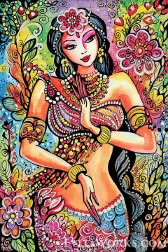仏教徒 Painting - 美しい女神漫画仏教